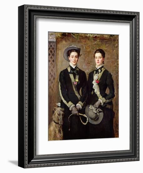 The Twins, Portrait of Kate Edith and Grace Maud Hoare, 1876-John Everett Millais-Framed Giclee Print