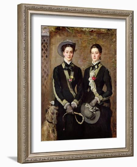 The Twins, Portrait of Kate Edith and Grace Maud Hoare, 1876-John Everett Millais-Framed Giclee Print