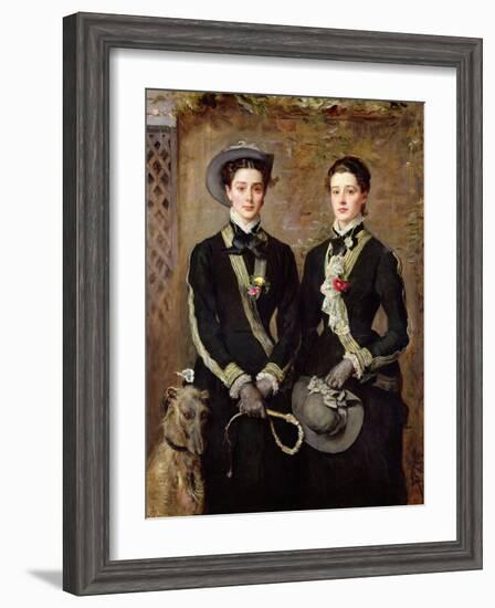 The Twins, Portrait of Kate Edith and Grace Maud Hoare, 1876-John Everett Millais-Framed Giclee Print