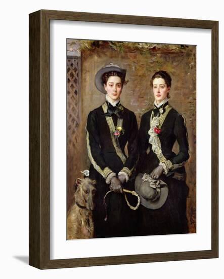 The Twins, Portrait of Kate Edith and Grace Maud Hoare, 1876-John Everett Millais-Framed Giclee Print