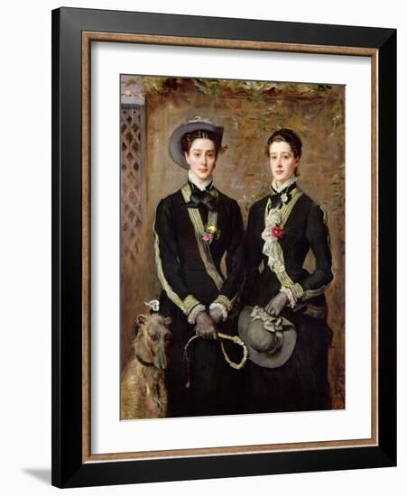 The Twins, Portrait of Kate Edith and Grace Maud Hoare, 1876-John Everett Millais-Framed Giclee Print