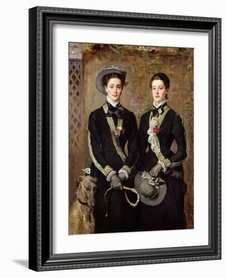 The Twins, Portrait of Kate Edith and Grace Maud Hoare, 1876-John Everett Millais-Framed Giclee Print