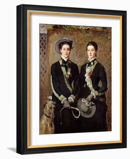 The Twins, Portrait of Kate Edith and Grace Maud Hoare, 1876-John Everett Millais-Framed Giclee Print