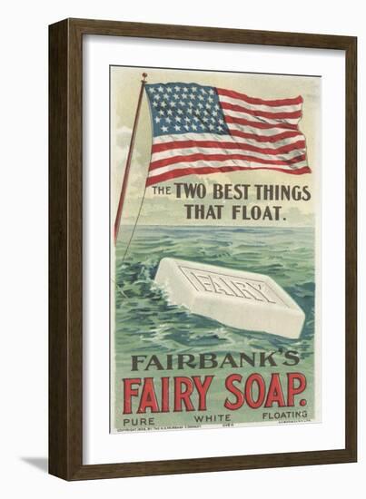 The Two Best Things That Float', Advertisement for Fairbank's Floating Fairy Soap, 1898-American School-Framed Giclee Print