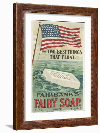 The Two Best Things That Float', Advertisement for Fairbank's Floating Fairy Soap, 1898-American School-Framed Giclee Print