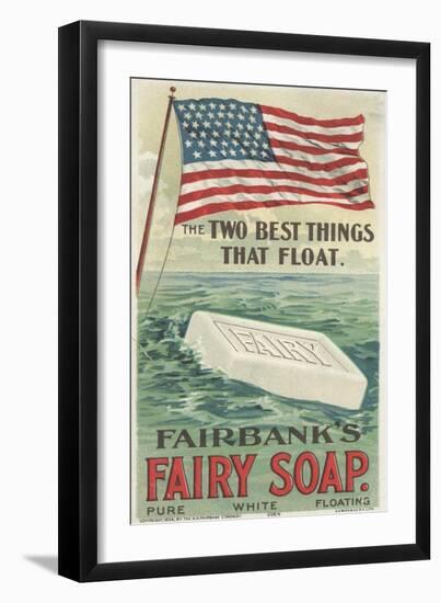 The Two Best Things That Float', Advertisement for Fairbank's Floating Fairy Soap, 1898-American School-Framed Giclee Print