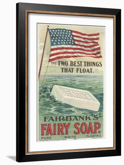 The Two Best Things That Float', Advertisement for Fairbank's Floating Fairy Soap, 1898-American School-Framed Giclee Print