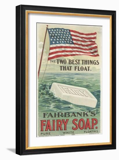 The Two Best Things That Float', Advertisement for Fairbank's Floating Fairy Soap, 1898-American School-Framed Giclee Print