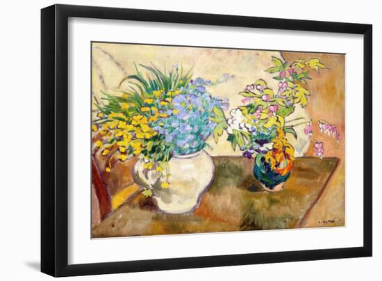 The Two Bouquets, 1918 (Oil on Canvas)-Louis Valtat-Framed Giclee Print