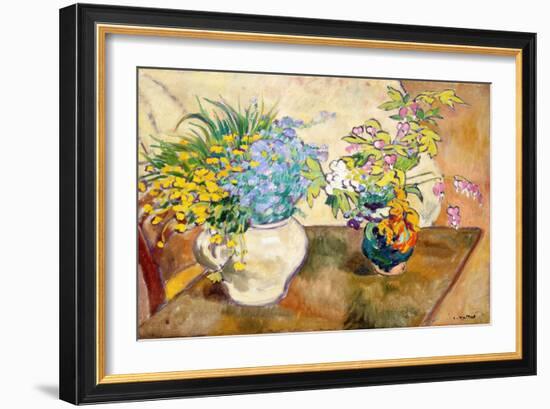 The Two Bouquets, 1918 (Oil on Canvas)-Louis Valtat-Framed Giclee Print
