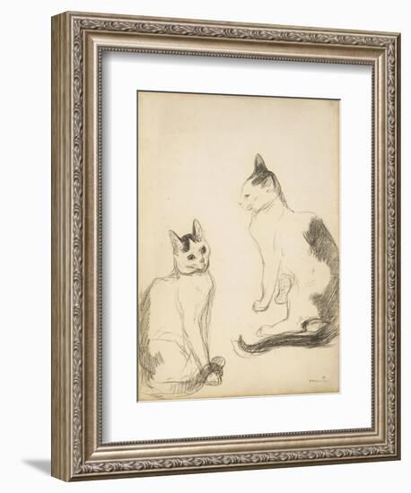 The Two Cats; Les Deux Chats-Theophile Alexandre Steinlen-Framed Giclee Print