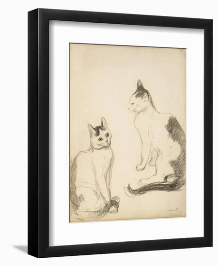 The Two Cats; Les Deux Chats-Theophile Alexandre Steinlen-Framed Giclee Print