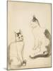 The Two Cats; Les Deux Chats-Theophile Alexandre Steinlen-Mounted Giclee Print