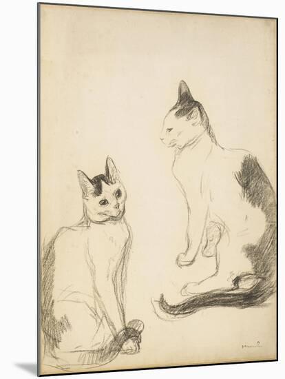 The Two Cats; Les Deux Chats-Theophile Alexandre Steinlen-Mounted Giclee Print