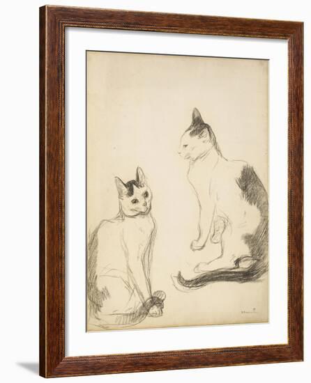 The Two Cats; Les Deux Chats-Theophile Alexandre Steinlen-Framed Giclee Print