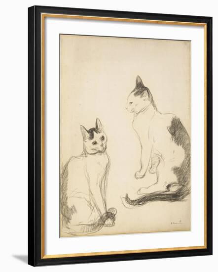 The Two Cats; Les Deux Chats-Theophile Alexandre Steinlen-Framed Giclee Print