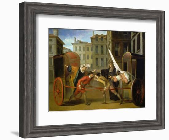 The Two Coaches, C. 1707-Claude Gillot-Framed Giclee Print