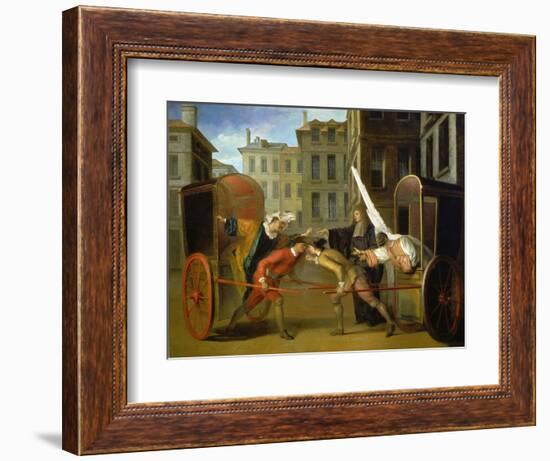 The Two Coaches, C. 1707-Claude Gillot-Framed Giclee Print