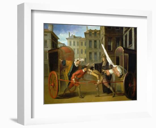 The Two Coaches, C. 1707-Claude Gillot-Framed Giclee Print