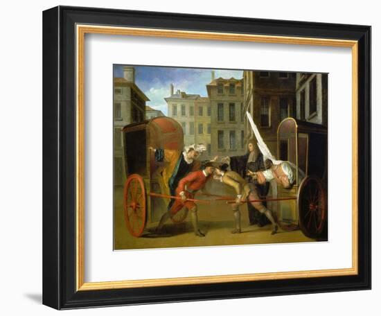 The Two Coaches, C. 1707-Claude Gillot-Framed Giclee Print