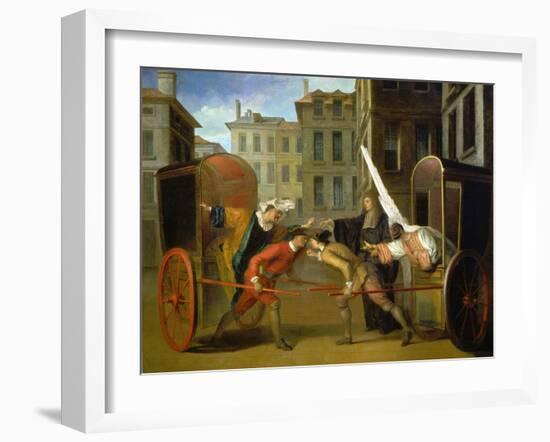 The Two Coaches, C. 1707-Claude Gillot-Framed Giclee Print