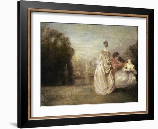 The Two Cousins, 1716-20-Jean Antoine Watteau-Framed Giclee Print