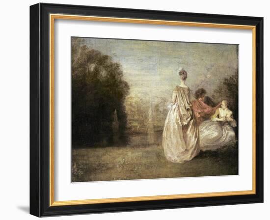 The Two Cousins, 1716-20-Jean Antoine Watteau-Framed Giclee Print