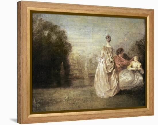 The Two Cousins, 1716-20-Jean Antoine Watteau-Framed Premier Image Canvas