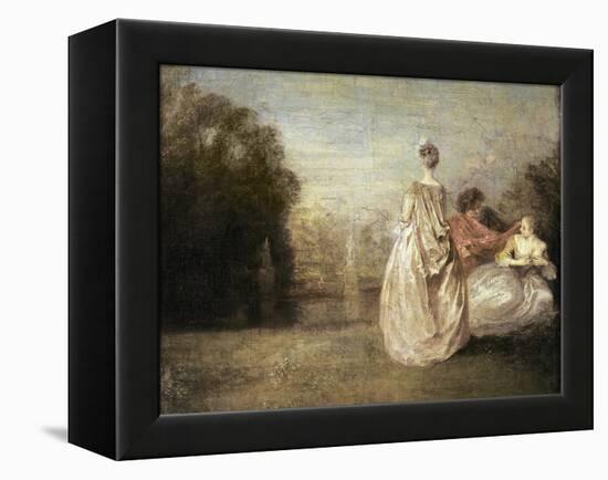 The Two Cousins, 1716-20-Jean Antoine Watteau-Framed Premier Image Canvas