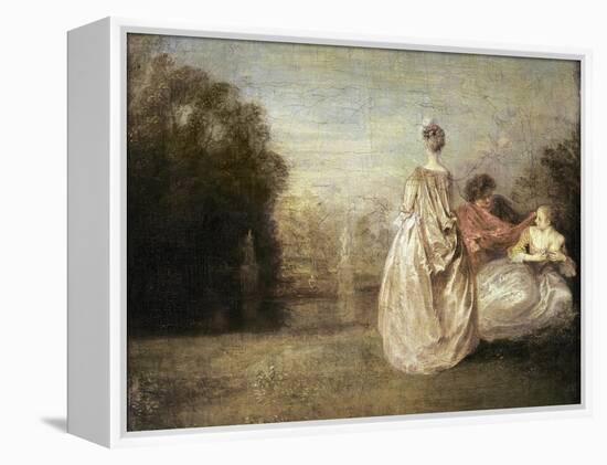 The Two Cousins, 1716-20-Jean Antoine Watteau-Framed Premier Image Canvas