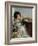 The Two Dolls or Young or Oriental Girl with Fan, 1876-Antonio Mancini-Framed Giclee Print