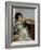 The Two Dolls or Young or Oriental Girl with Fan, 1876-Antonio Mancini-Framed Giclee Print