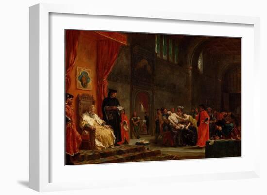 The Two Foscari, 1855-Eugene Delacroix-Framed Giclee Print