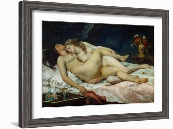 The Two Friends, 1867-Gustave Courbet-Framed Giclee Print