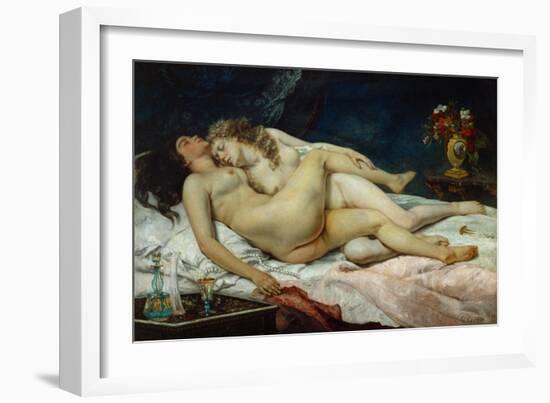 The Two Friends, 1867-Gustave Courbet-Framed Giclee Print