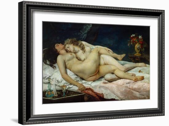 The Two Friends, 1867-Gustave Courbet-Framed Giclee Print