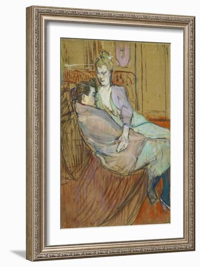 The Two Friends-Henri de Toulouse-Lautrec-Framed Giclee Print