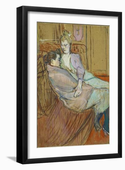 The Two Friends-Henri de Toulouse-Lautrec-Framed Giclee Print