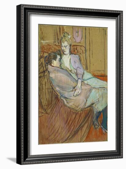 The Two Friends-Henri de Toulouse-Lautrec-Framed Giclee Print