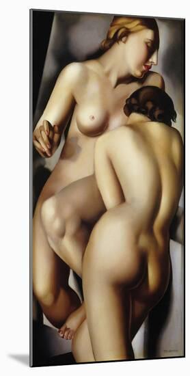 The Two Girlfriends-Tamara de Lempicka-Mounted Giclee Print