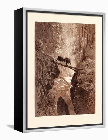 The Two Goats-Gustave Dore-Framed Premier Image Canvas