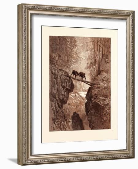 The Two Goats-Gustave Dore-Framed Giclee Print