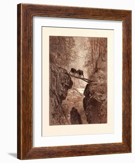 The Two Goats-Gustave Dore-Framed Giclee Print