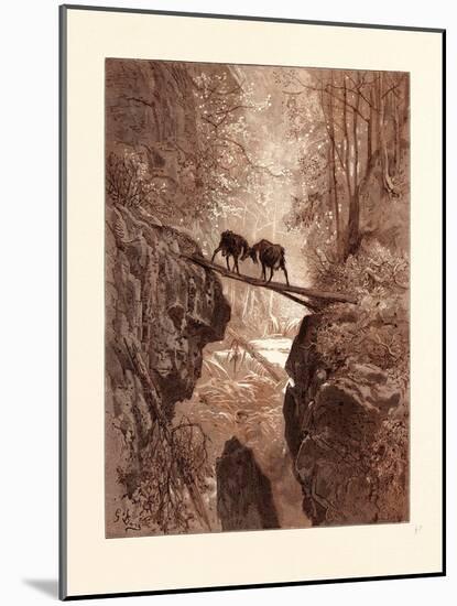 The Two Goats-Gustave Dore-Mounted Giclee Print