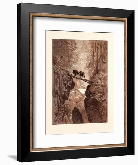 The Two Goats-Gustave Dore-Framed Giclee Print