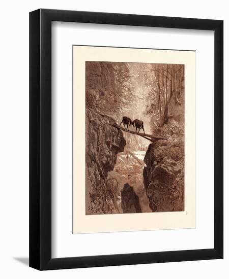 The Two Goats-Gustave Dore-Framed Giclee Print