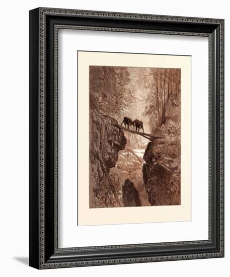 The Two Goats-Gustave Dore-Framed Giclee Print