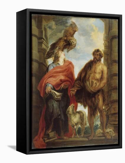 The Two Holy Saints John-Sir Anthony Van Dyck-Framed Premier Image Canvas