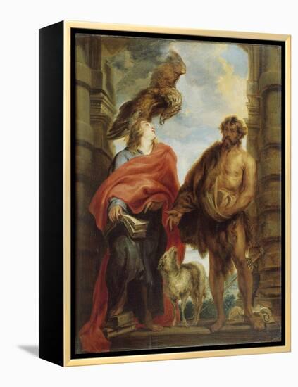 The Two Holy Saints John-Sir Anthony Van Dyck-Framed Premier Image Canvas