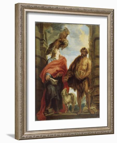 The Two Holy Saints John-Sir Anthony Van Dyck-Framed Giclee Print